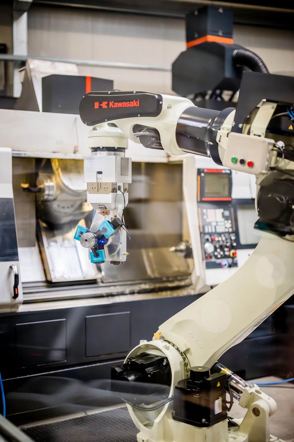 A Kawasaki robot running in a real production environment